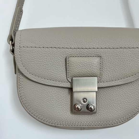 3.1 Phillip Lim Leather Pashli Mini Saddle Crossbody Bag Purse Feather - Picture 7 of 12